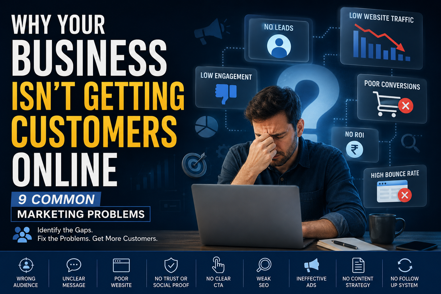 Why your business isn't getting customers online and common marketing problems